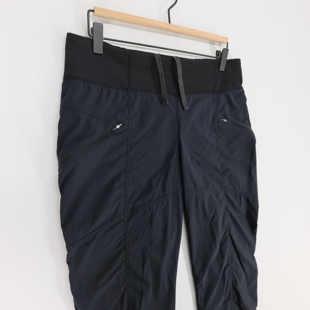 Prana Koen Pants Womens M Black Mid Rise Hiking Travel Stretch Cinch Hem - Picture 3 of 13